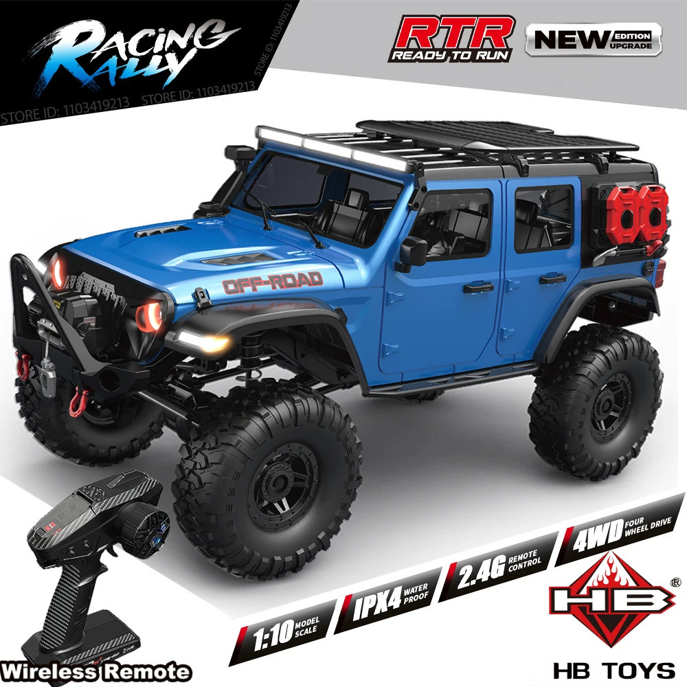 2025 อัพเกรดใหม่ Hb-r1011 Jeep Rubicon Recon Rc รถ 1:10 Full Scale รุ่นรถปีนเขาความเร็วสูง Off-road 