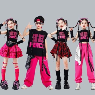 เด็กฮิปฮอปเครื่องแต่งกายฮิปฮอปชายชุดฮิปฮอปเด็กสาวเสื้อผ้าDop…