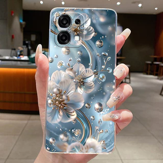 สําหรับOppo A6 Pro 4G CPH2799 กรณีOppo A6 Pro 5G CPH2781 ฝาครอบใสแฟชั่นหรูหราผีเสื้อดอกไม้นุ่มTPUซิลิโคนโทรศัพท์กรณี