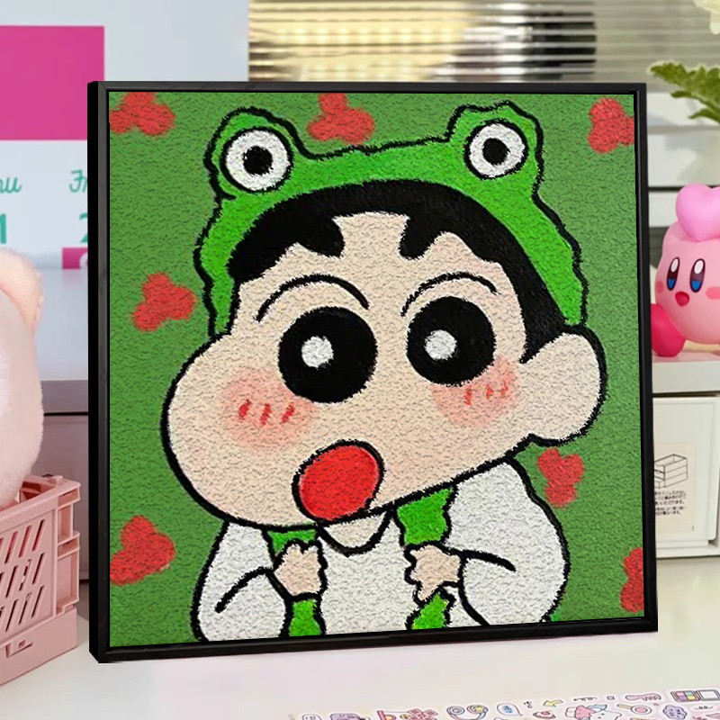 ภาพวาด Crayon Shin-Chan แบบ Quartz Sand DIY สำหรับกราฟฟิตี้และตกแต่งของเด็ก