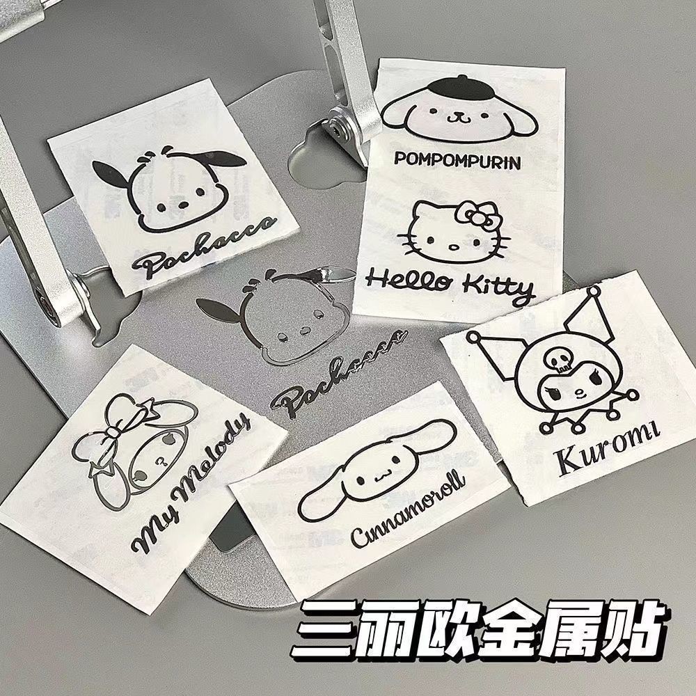 jo012 สติกเกอร์โลหะรูปการ์ตูนแมวคิตตี้น่ารัก สติกเกอร์ตกแต่งกันน้ำ พร้อมส่งจากไทย