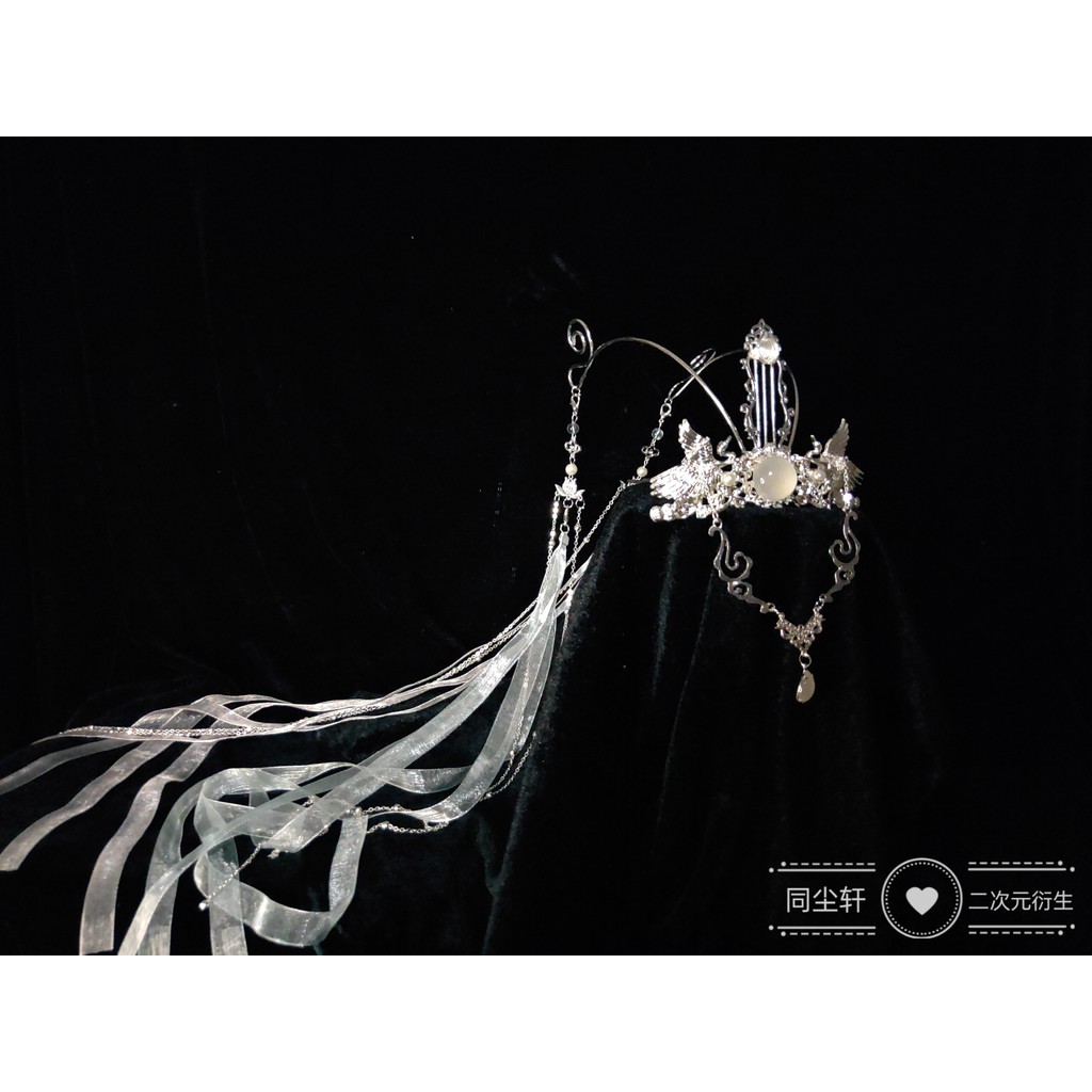 Chu Wuning Master Hair Crown Cool Streamer พู่สไตล์ Master Lady Lady Qingxuan cos ผมมงกุฎ Tongchen X