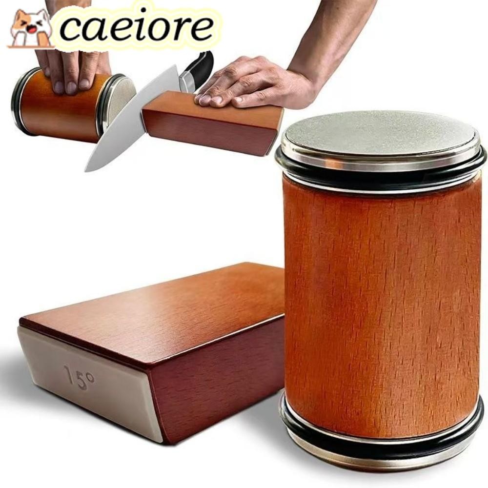 CAEIORE ชุด Sharpener, 15 & 20 องศามุม Roller Sharpening Rolling Sharpening Stone, สองด้านคู่มือแม่เ