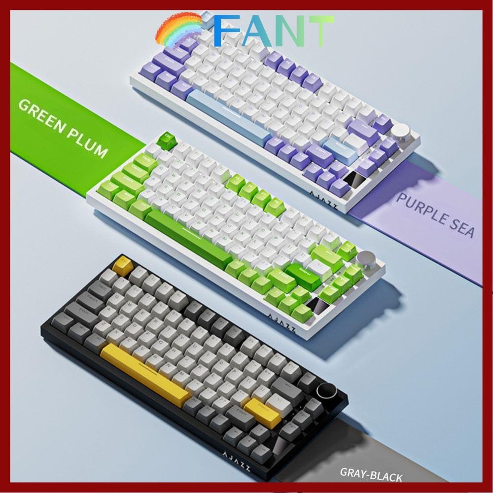 FANT Gaming Keyboard, AK820 Silent Mechanical Keyboard, 82-Key With Knob Mechanical Keys เกมคีย์บอร์