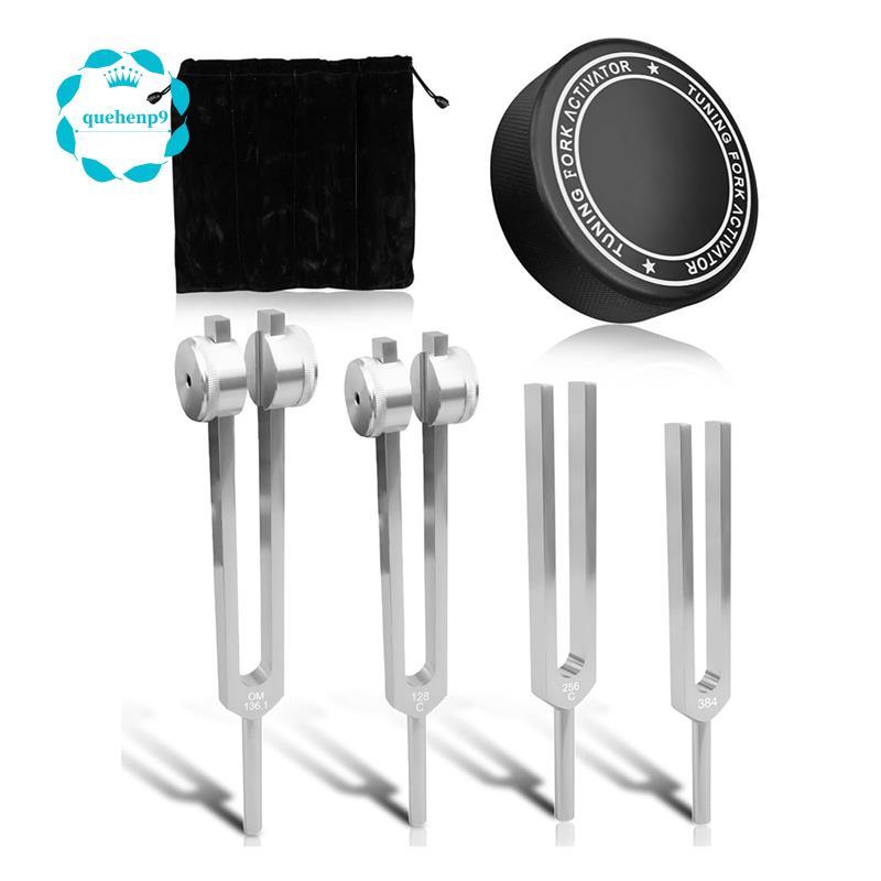 [Fast Q9]Tunning Forks for Healing Set 128Hz 136.1Hz 256Hz 384Hz พร้อมส้อมปรับแต่ง Activator สําหรับ