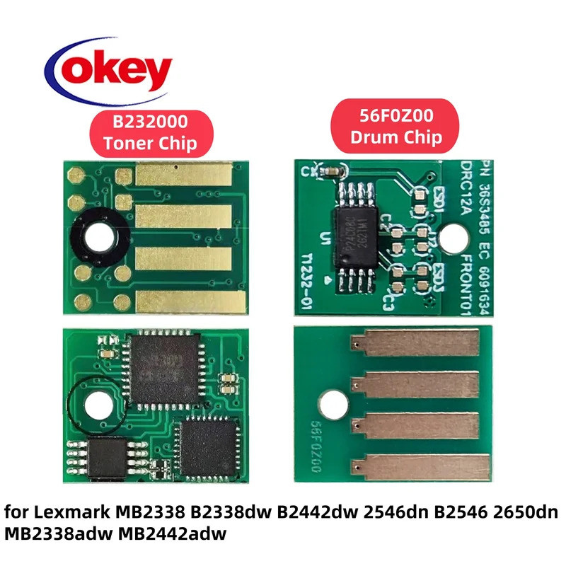 บี232000 ตลับหมึกชิป B2338 B2442 MB2338 สําหรับ Lexmark B2338dw B2442dw 2546dn B2546 2650dn MB2338ad