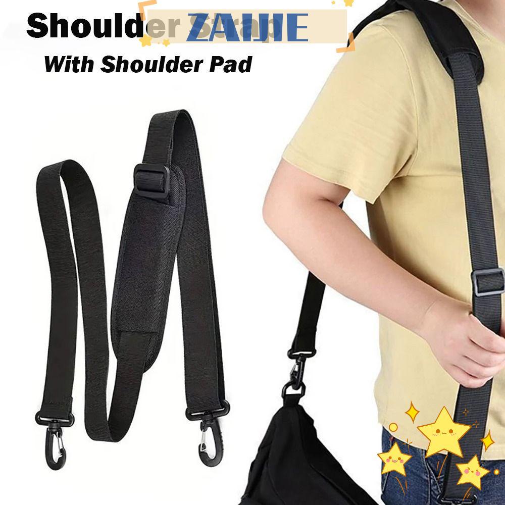 สายคล้องกระเป๋าสะพายข้างสีดำ ปรับขนาดได้ สำหรับกระเป๋าถือและสะพายแบบไนลอน