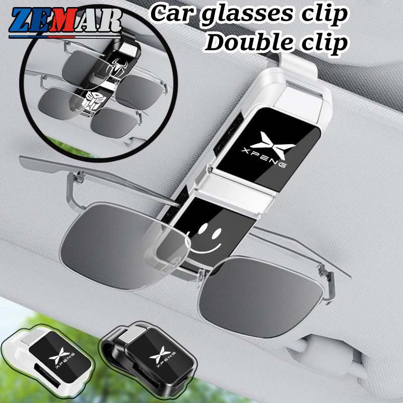 Xpeng X9 G6 รถผู้ถือแว่นตาคลิปคู่รถแว่นตากันแดดคลิป Sun Visor แว่นตาสําหรับ Xpeng X9 G6