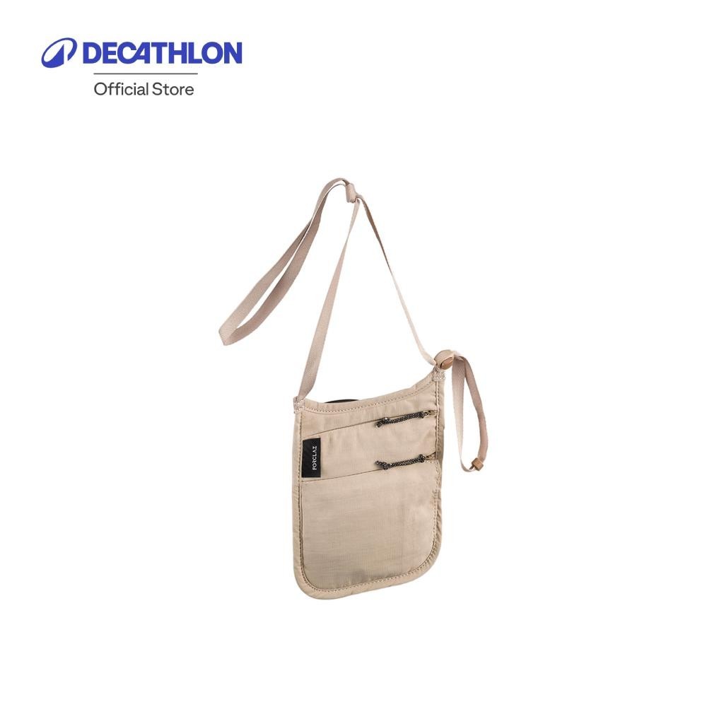Decathlon Discreet neck pouch TRAVEL RFID Beige กระเป๋าห้อยคอนิรภัยนิรภัยรุ่น TRAVEL RFID (สีเบจ)