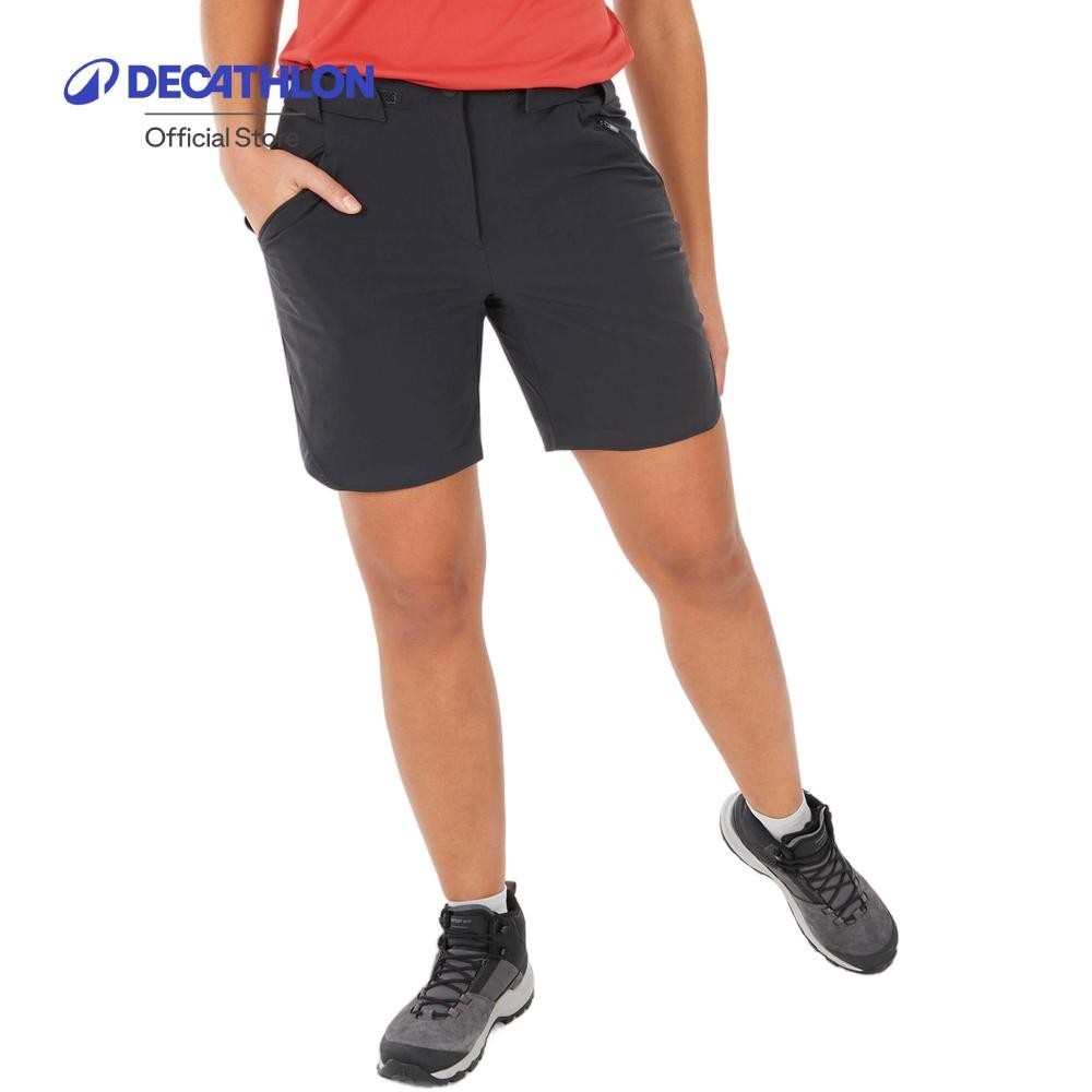 Decathlon Women's hiking shorts - MH500 กางเกงเดินป่าขาสั้นสำหรับผู้หญิง รุ่น MH500 - สีดำ
