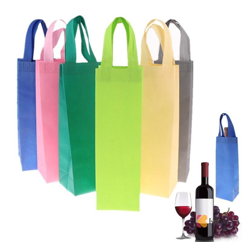 KNMSA] Wine Bag Non-Woven Fabric Tote Bottle Wine Carrier Bag Cushion Wine Cooler Gift For Wine Love