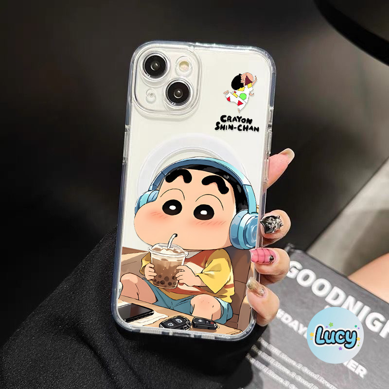 Lucy แม่เหล็ก เคสใสกันกระแทก เคสสําหรับไอโฟน 16 เคสชาร์ได้ สำหรับ IPhone 11 17 Pro MAX 13 15 7Plus 14 12 7/8Plus xsmax