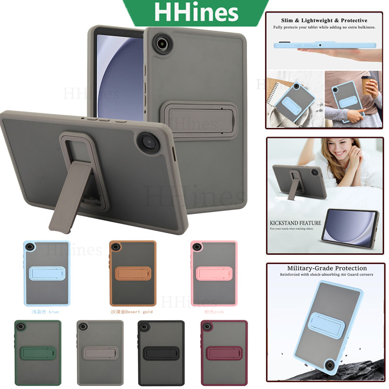 HHINES สําหรับ Smausng Galaxy Tab A11 8.7" 2025 SM-X133 X135 Tab A9 8.7 นิ้ว SM-X110 X115 2023 A7 Lite 8.7 SM-T220 T225 2021 แท็บเล็ตอะคริลิคกรณี Matte PC Hard Shell Stand ฝาครอบ