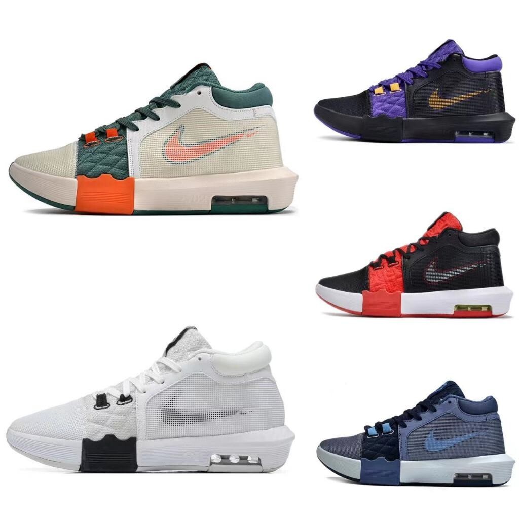 รองเท้าบาสเก็ตบอล Lebron Witness 8 ผู้ชาย ทรง Low-top ทนทาน ป้องกันการลื่นไถล ระบายอากาศได้ดี