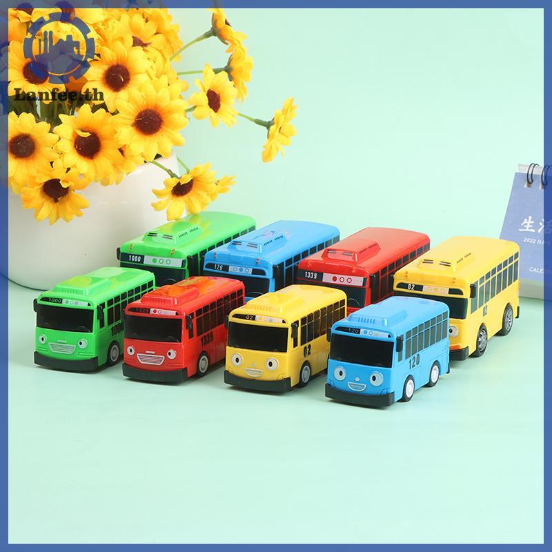 NFE 4PCS Tayo The Little Bus การ์ตูนดึงกลับรถชุดของเล่นเด็กการศึกษาของขวัญ N