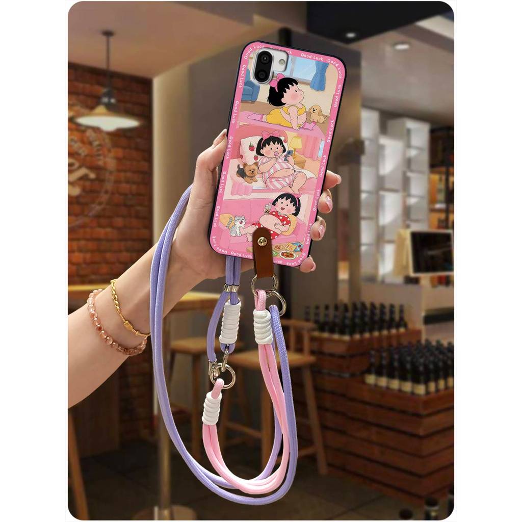 ฝาหลังสกปรกทนเคสโทรศัพท์สําหรับSharp Aquos R2/SHV42/SH-03Kกันกระแทกแฟชั่นการออกแบบGraffitiสร้อยคอกัน