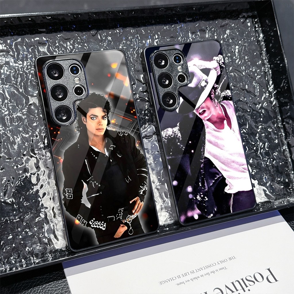Michael Jackson art 5 แก้วเคสโทรศัพท์สําหรับ Samsung Galaxy S22 S23 S24 S25 Ultra Plus S24FE S25FE M