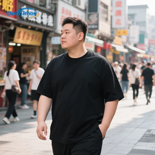 【ส่งไว จากไทย】 เสื้อยืดผู้ชายไซส์ใหญ่ 4XL-8XL ผ้าไหมนม นุ่มเย็น ระบายอากาศ ทรงหลวม ใส่สบาย