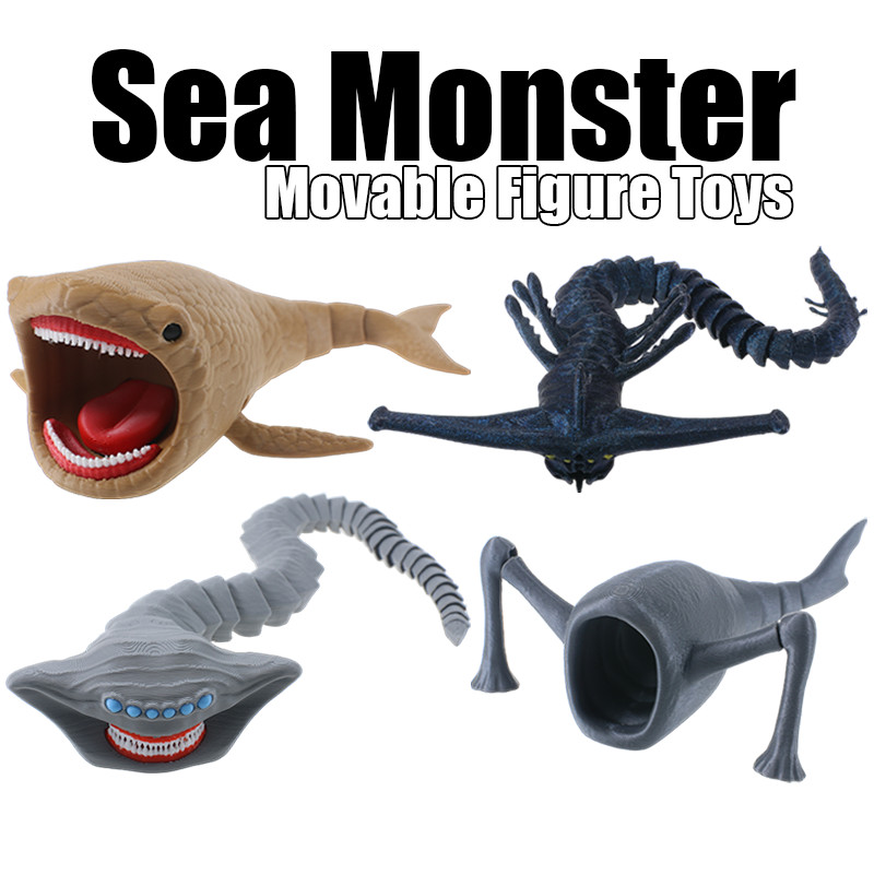 Sea Monster Action Figure 3D การพิมพ์ของเล่น Ghost Leviathan El Gran Maja The Bloop Sea Eater ของเล่