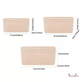 YosunRui] 1PC Felt ใส่กระเป๋า,แต่งหน้า, Liner เหมาะสําหรับกระเป๋าถือสตรีสําหรับและกระเป๋าเครื่องสําอางใหม่
