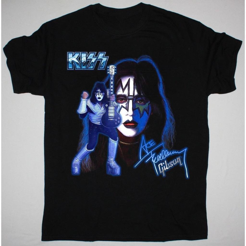 เสื้อยืดสีดํา Ace Frehley Heavy Cotton
