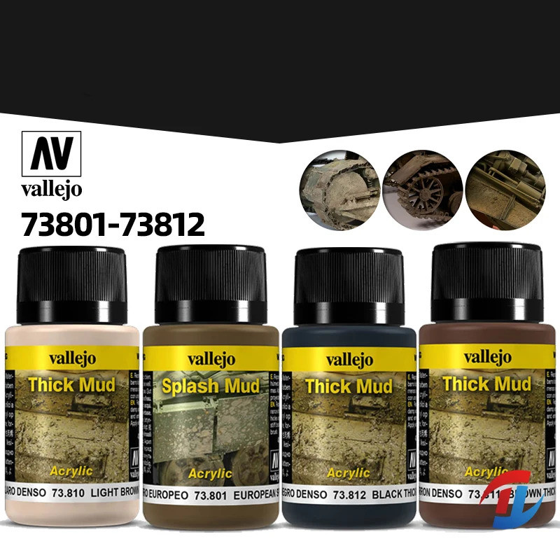 Vallejo 40ml 73801-73824 73825-73828 Splash Mud Engineenvironment อะคริลิค 71061 Airbrush Thinner
