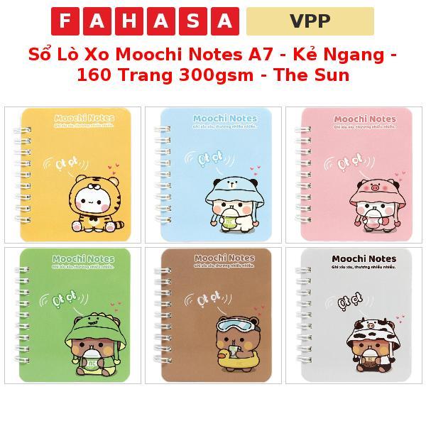 XO Moochi Notes A7 Spring Notebook - เส้นแนวนอน - 160 หน้า 300gsm - The Sun