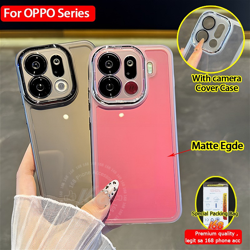 เคส OPPO Find X9 เคส OPPO Find X9 Pro Case เคสเจลใสกันกระแทกพร้อมฝาครอบกล้อง ฟิล์มป้องกันเลนส์ ขอบนุ่มด้าน เคสโทรศัพท์เรียบง่าย