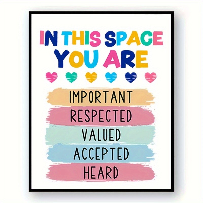 Positive Afrmation Mental Health Wall Art Poster - Empowering Space Decor สําหรับสํานักงานของนักบําบ