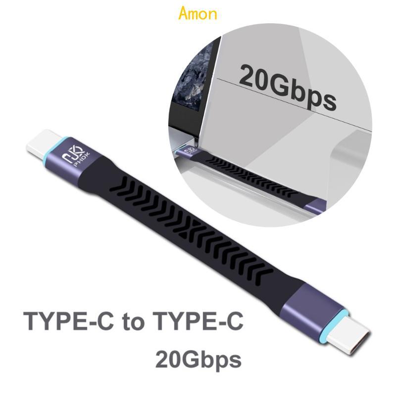 Amon Short UsbC to UsbC Cable USB3 2 Fast Charging USB TypeC Data Line 10CM 3 94in