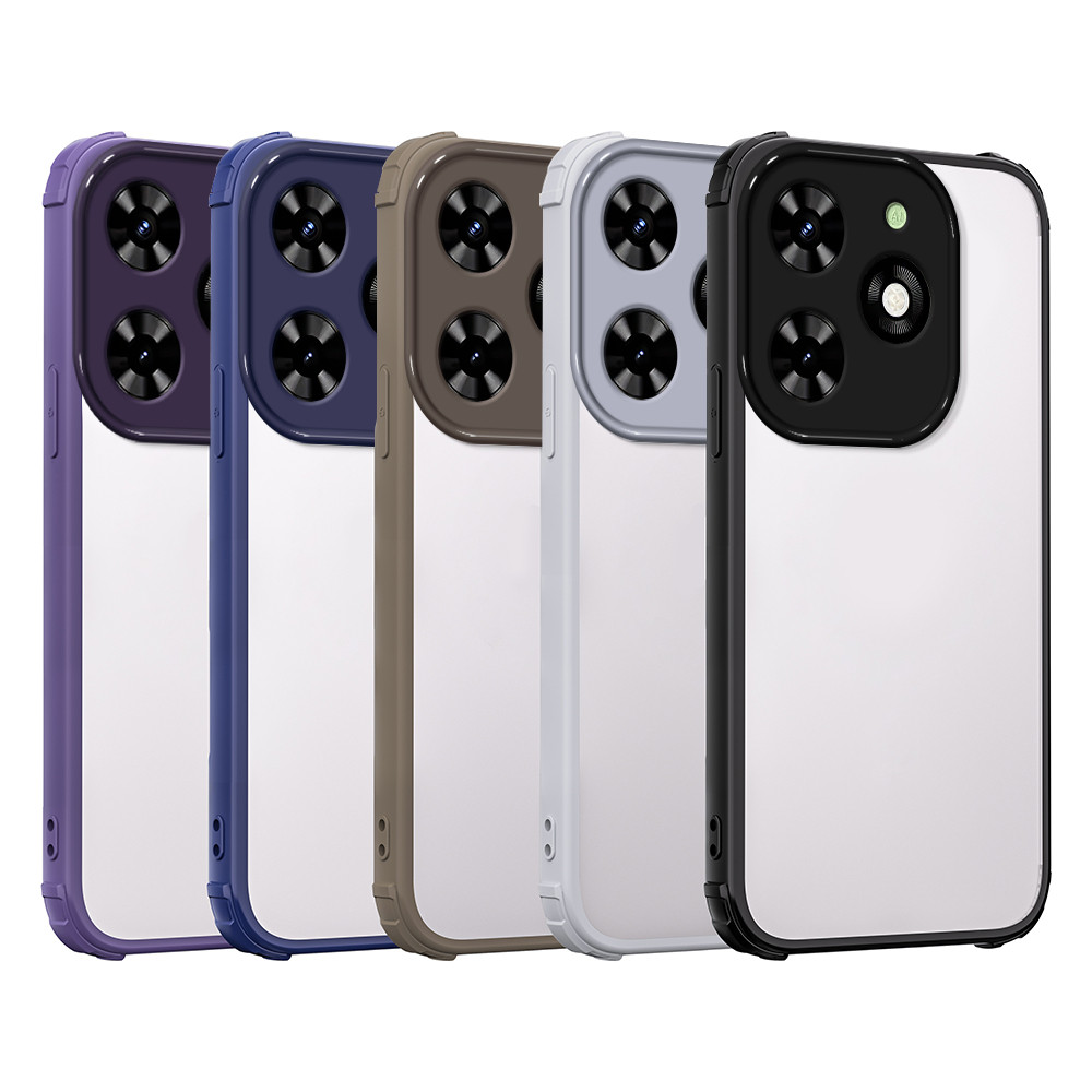เคส Tecno Spark Go 2024 ปลอกสี่มุมป้องกันการล่มสลายฝาครอบโปร่งใสสําหรับ Tecno Spark Go 2024 เคสโทรศั