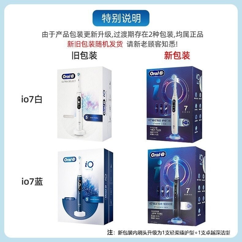 Oral Ou le B Electric Toothbrush Intelligent Micro Vibration Sonic Round Head360Toothbrushing Adult 