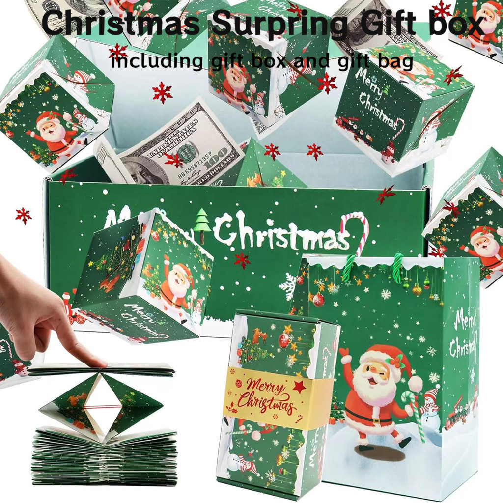 กล่องกระโดดคริสต์มาส Christmas Jack-in-the-Box Surprise Gift Merry Christmas Christmas Christmas Gif
