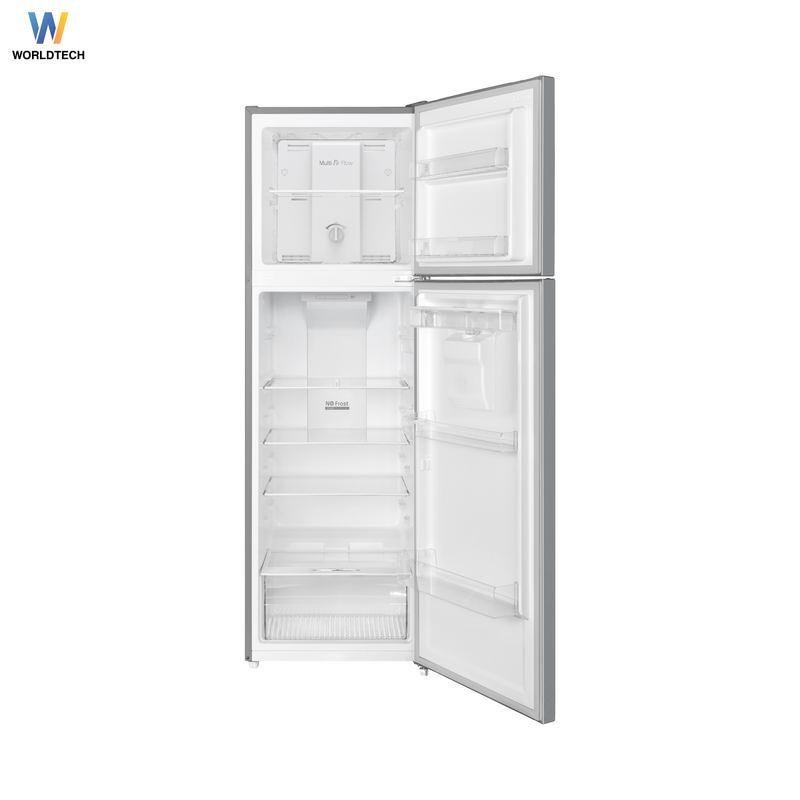 [FOR LIVE] Worldtech ตู้เย็น 2 ประตู ขนาด 9 คิว รุ่น WT-MRF-265W_SIL ความจุ 255 ลิตร มี มอก. รับประก