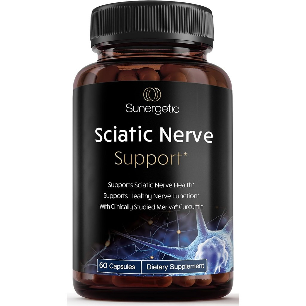 Sunergetic Premium Sciatic Nerve Support Formula - Sciatic Nerve Supplement with Benfotaimine, Alpha