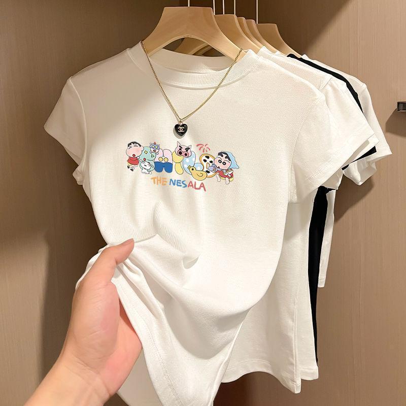 เสื้อยืดแขนสั้น มาใหม่ สำหรับผู้หญิง ใส่สบาย ระบายอากาศ เสื้อลำลอง Unisex