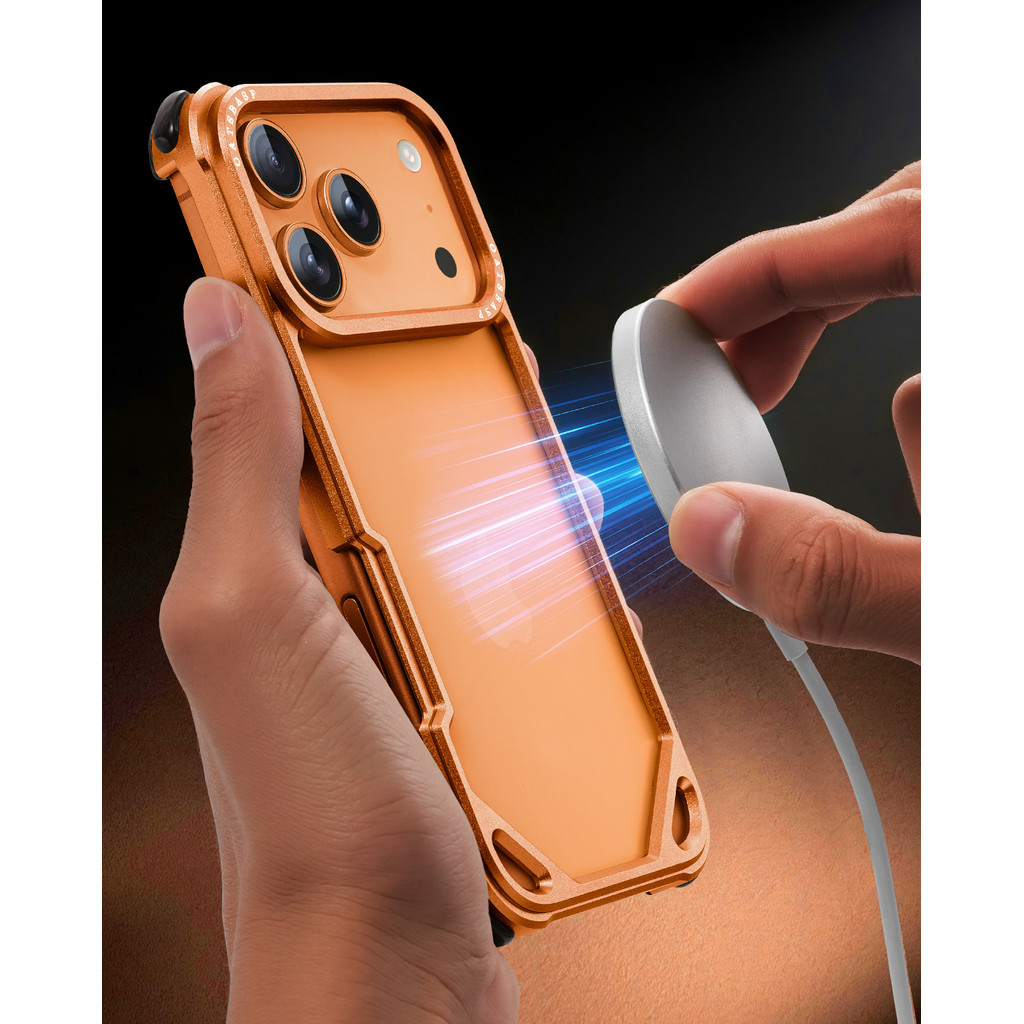 15 16 17 Pro/Pro Max/17 Air เคสโทรศัพท์โลหะ Minimalist รูปที่ 2