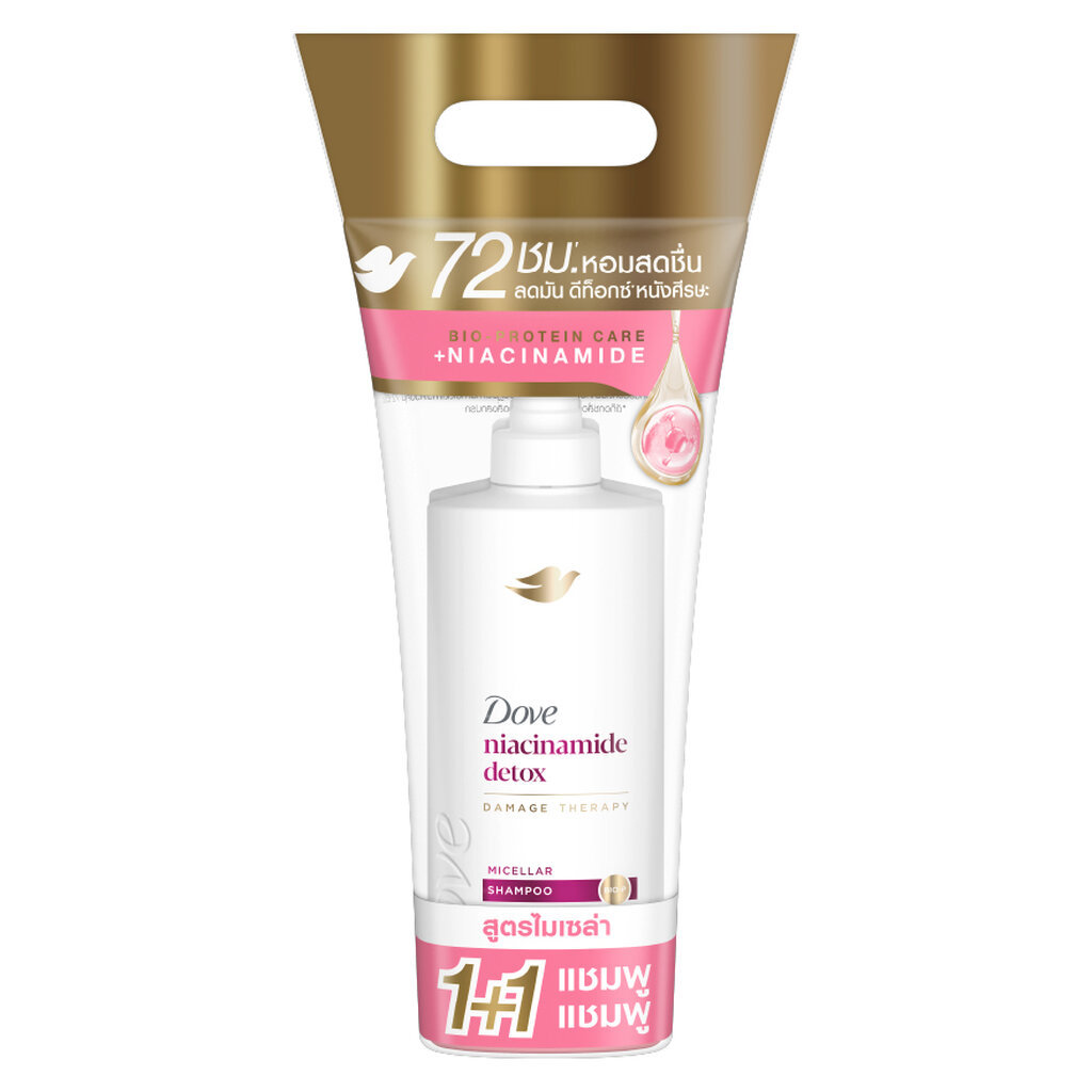 Dove โดฟ ไมเซล่า แชมพู ไนอะซินาไมด์ ดีท็อกซ์ 360 มล.แพ็คคู่ - รูปที่ 2