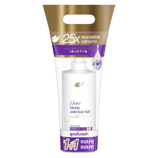 Dove โดฟ ไมเซล่า แชมพู ไบโอติน แอนตี้-แฮร์ ฟอล 360 มล.แพ็คคู่