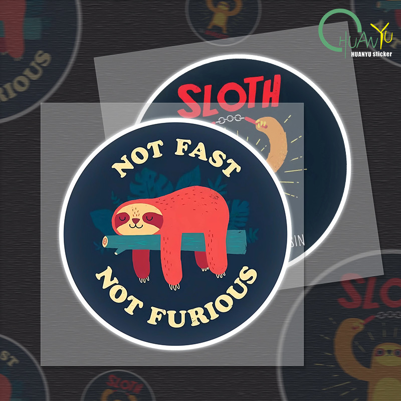 Not Fast Not Furious สติ๊กเกอร์ติดรถยนต์ด้านหลังกระจก Trunk Decals ไวนิล Sloth The Deadliest Sin สติ