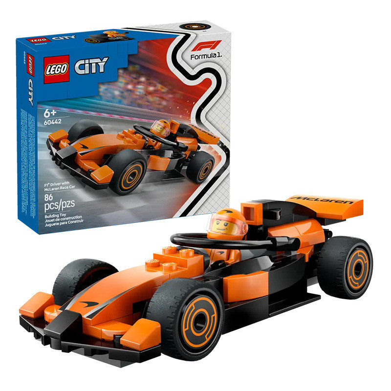 [สต๊อกพร้อมจัดส่งที่รวดเร็ว] >> LEGO60442 City Series F1 Racer และ McKeelen Racing Children Matching