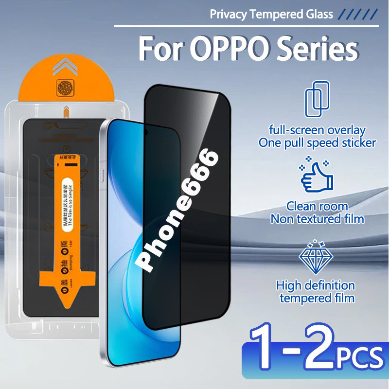ติดตั้งง่ายกระจกนิรภัยสําหรับ OPPO Reno 16 15 Pro 16F 15F 15C 14F 14 Pro 5G 13 13F 12F 11F 5G ฝุ่นฟร