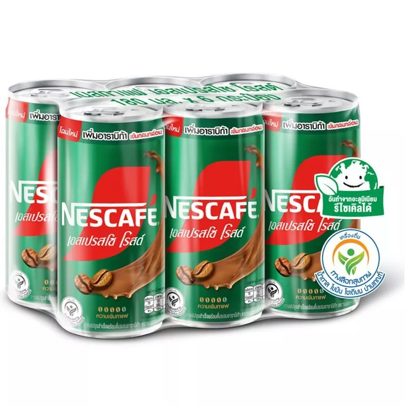 เนสกาแฟพร้อมดื่มเอสเปรสโซ 170มล. แพค 6 Nescafe Espresso 170ml. P6 [หมายเลขบาร์โค้ด 8850124003362]
