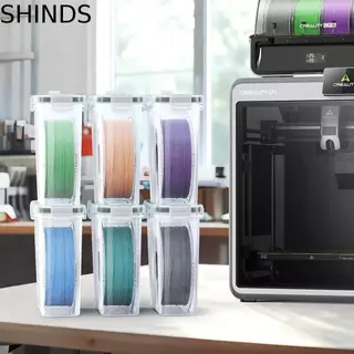 SHINDS 4 ชิ้น 3D การพิมพ์ Filament กล่องเก็บ,กันฝุ่นโปร่งใส 3D การพิมพ์ Filament คอนเทนเนอร์, Airtight แบบพกพากันน้ํา Filament Storage Organizer ซีล