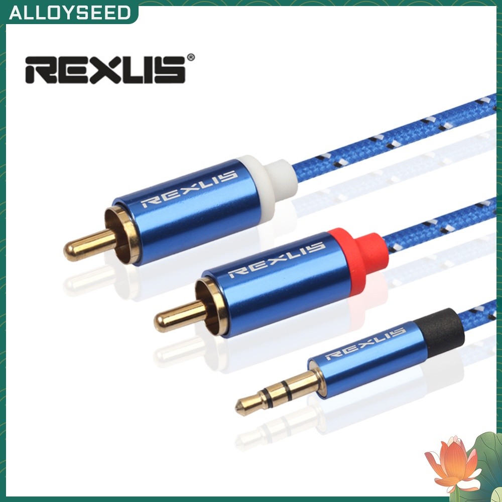 ⚡พร combedมสเดิมเดิม⚡ 3.5 มม.ชาย 2 RCA ชาย Aux สายสัญญาณเสียงสําหรับเครื่องขยายเสียงโทรศัพท์ Edifer