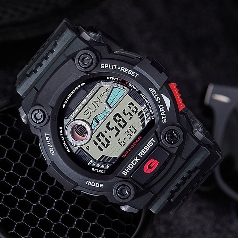 เหมาะสําหรับ g-shock G-7900 series นาฬิกาสปอร์ต Tide Graph Autolight Unisex นาฬิกาดิจิตอล G7900A-4 /