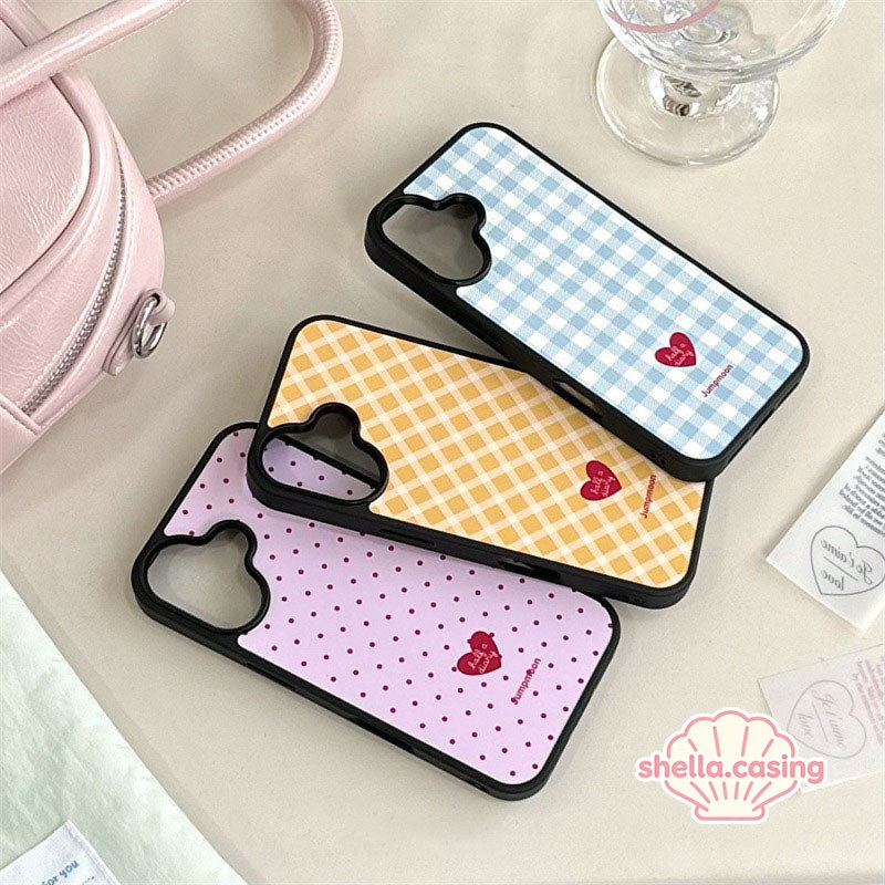 Simple ลายสก๊อตเคสโทรศัพท์ Drop-Resistant สําหรับ iPhone 16 