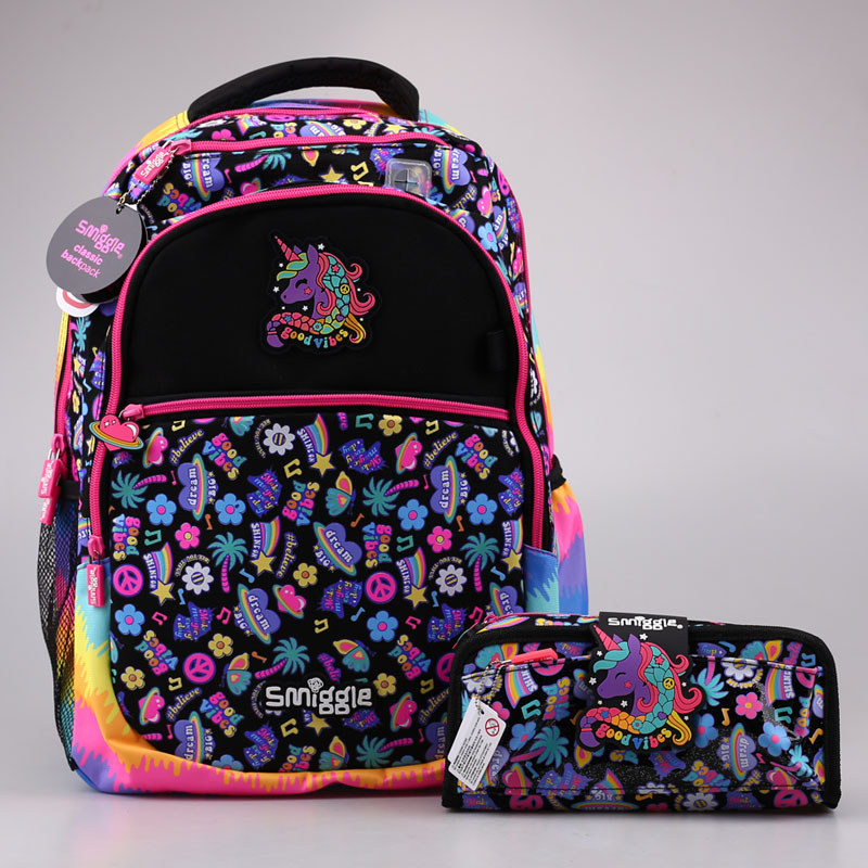 Australia smiggle Cool Unicorn Schoolbags Childrens Card Children Chameleon Pencil Case Series