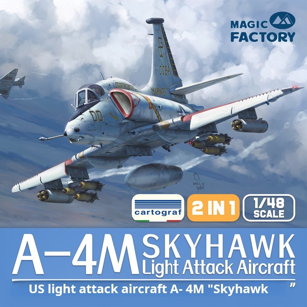 MAGIC FACTORY 5002 1/48 A-4M SKYHAWK เครื่องบินโจมตีแสงรุ่นพลาสติก