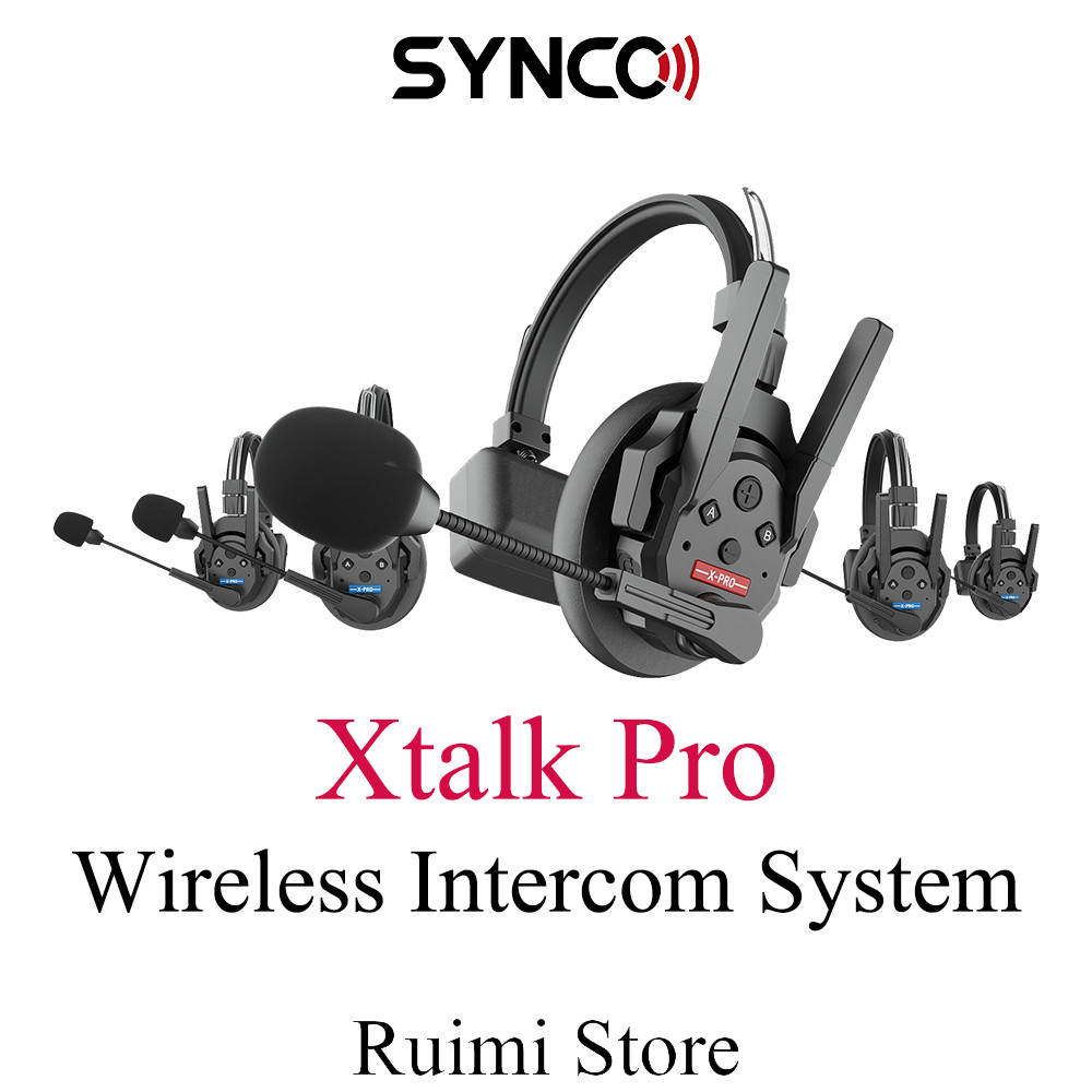 [New]Synco Xtalk Pro 2.4G Full-Duplex ชุดหูฟังระยะไกลหูเดี่ยวระบบอินเตอร์คอมไร้สายสําหรับภาพยนตร์และ